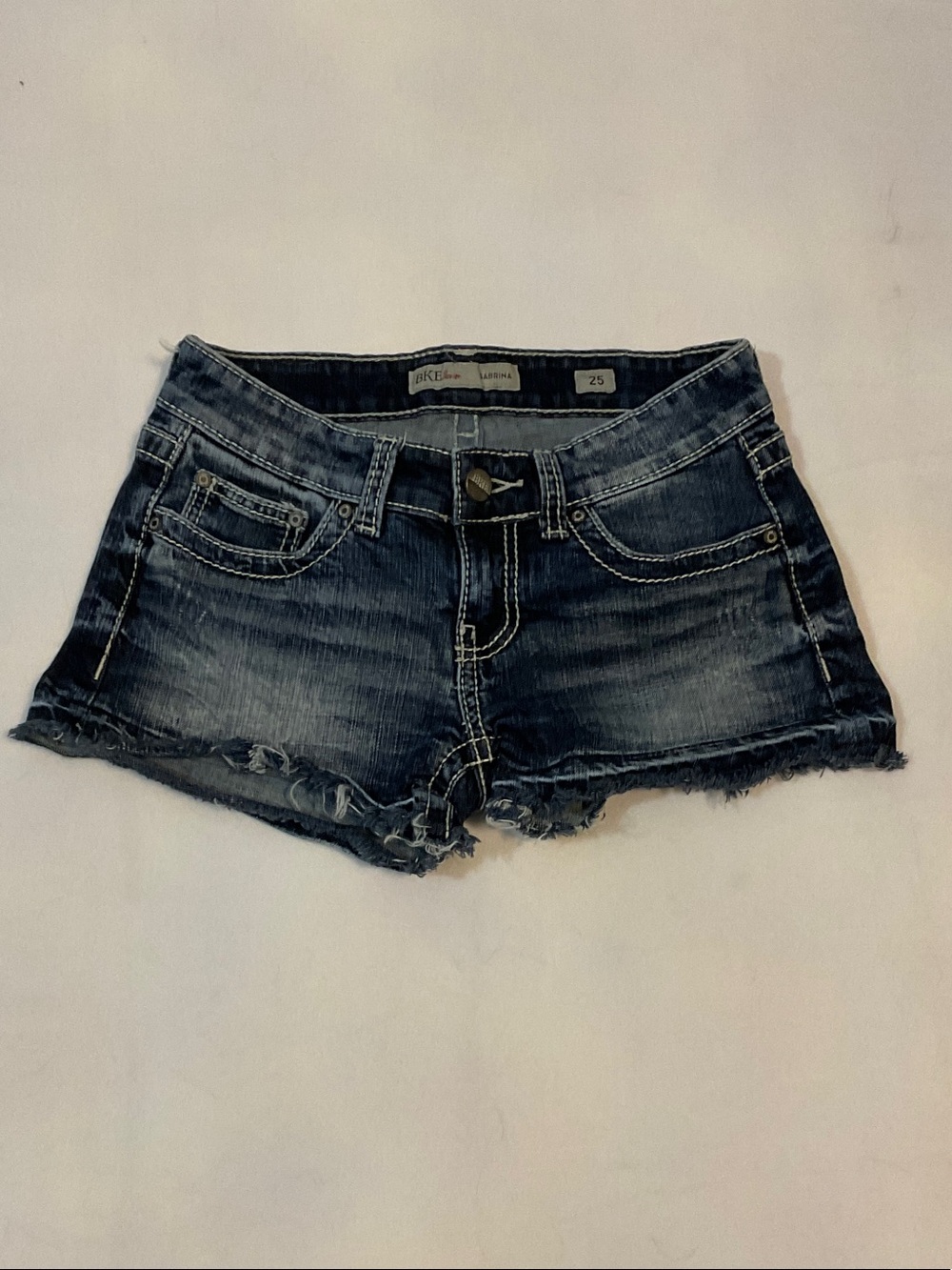 BKE Dark Blue Distressed Denim Cutoff Shorts